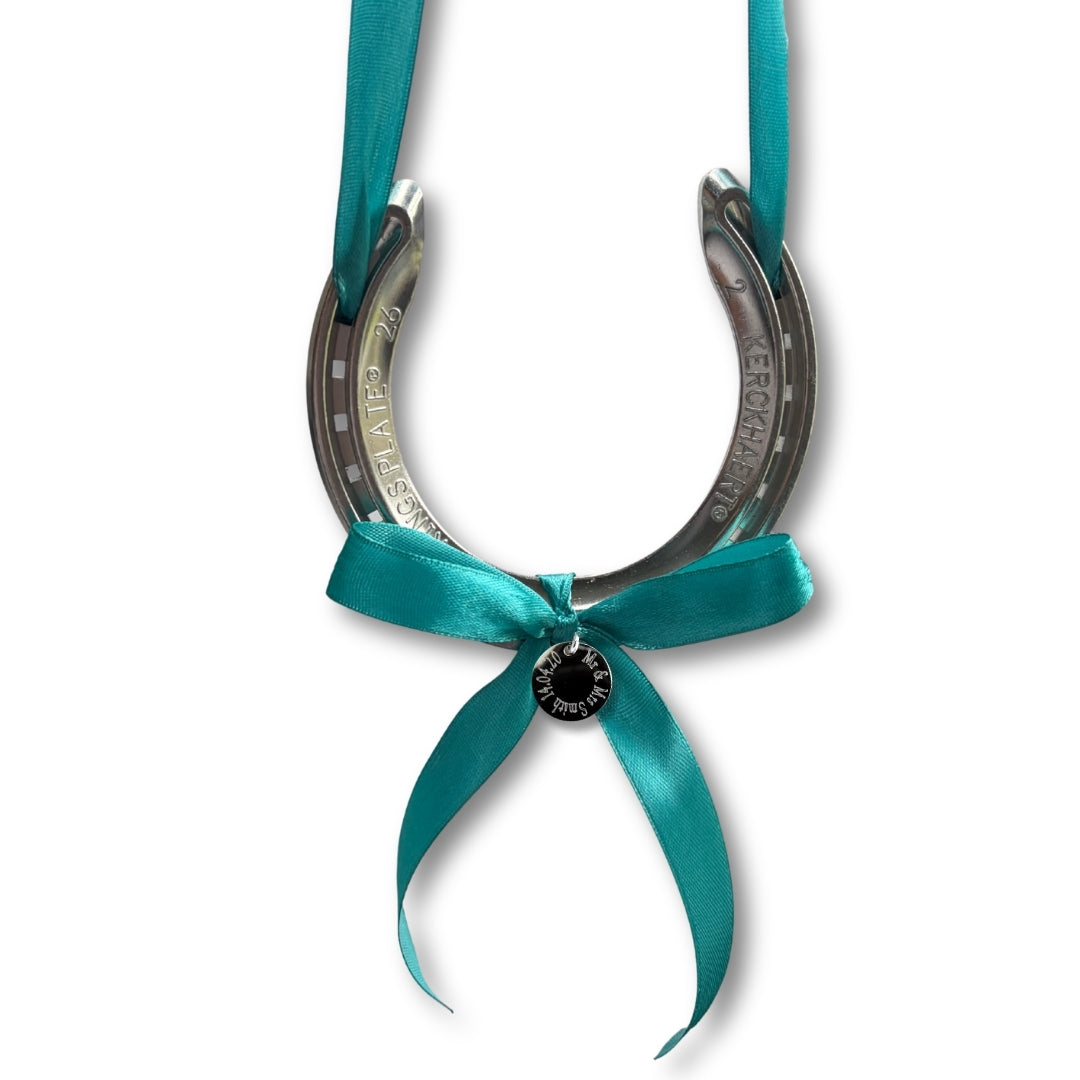 Personalised Wedding Horseshoe - White, Red, Sage Green, Teal