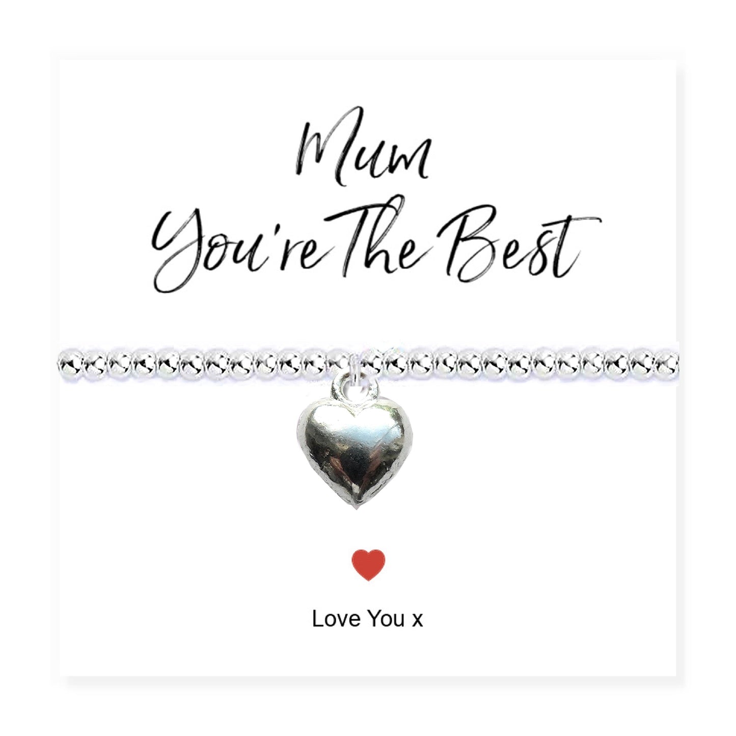 Mum You're The Best Stretch Beaded Bracelet & Gift Card