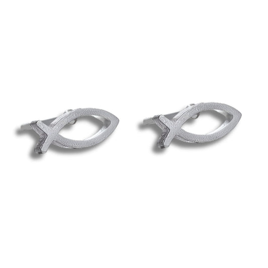 Christian Fish Stud Earrings - Fashion Accessory for Women