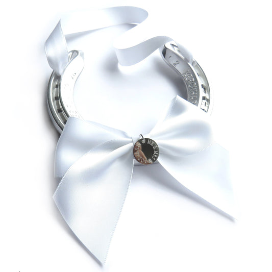 Personalised Wedding Horseshoe, Engraved Lucky Charm, Bride Groom Gift, Handmade UK