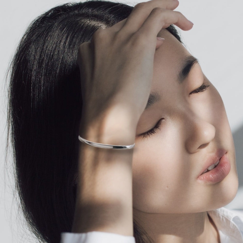 Elegant Silver Cuff Bangle