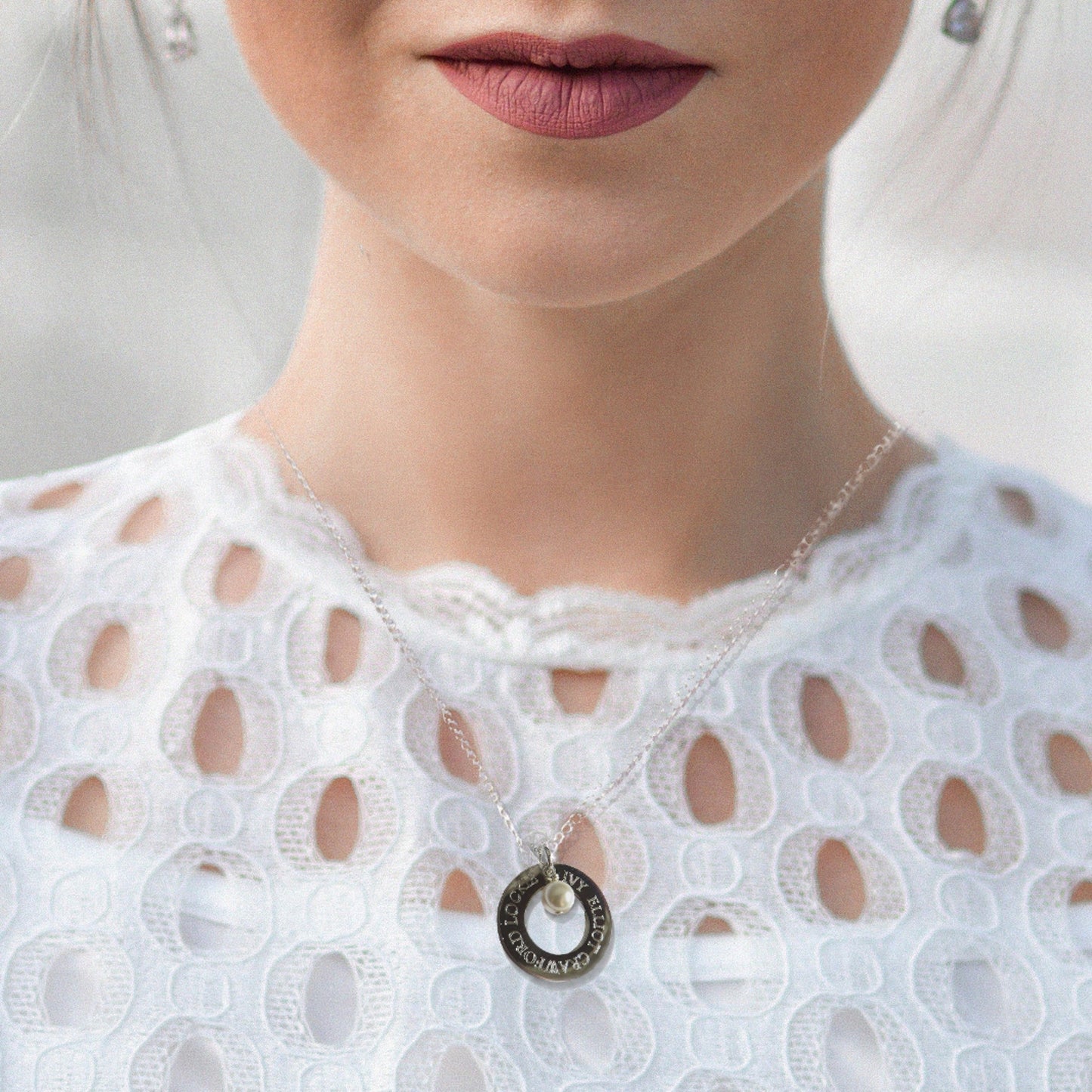 Personalised Infinity Necklace & Pearl