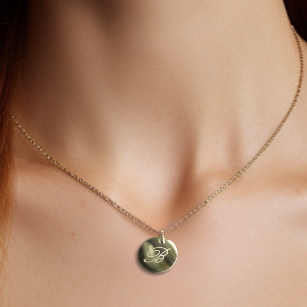 Personalised Silver Single Letter Necklace | Initial
