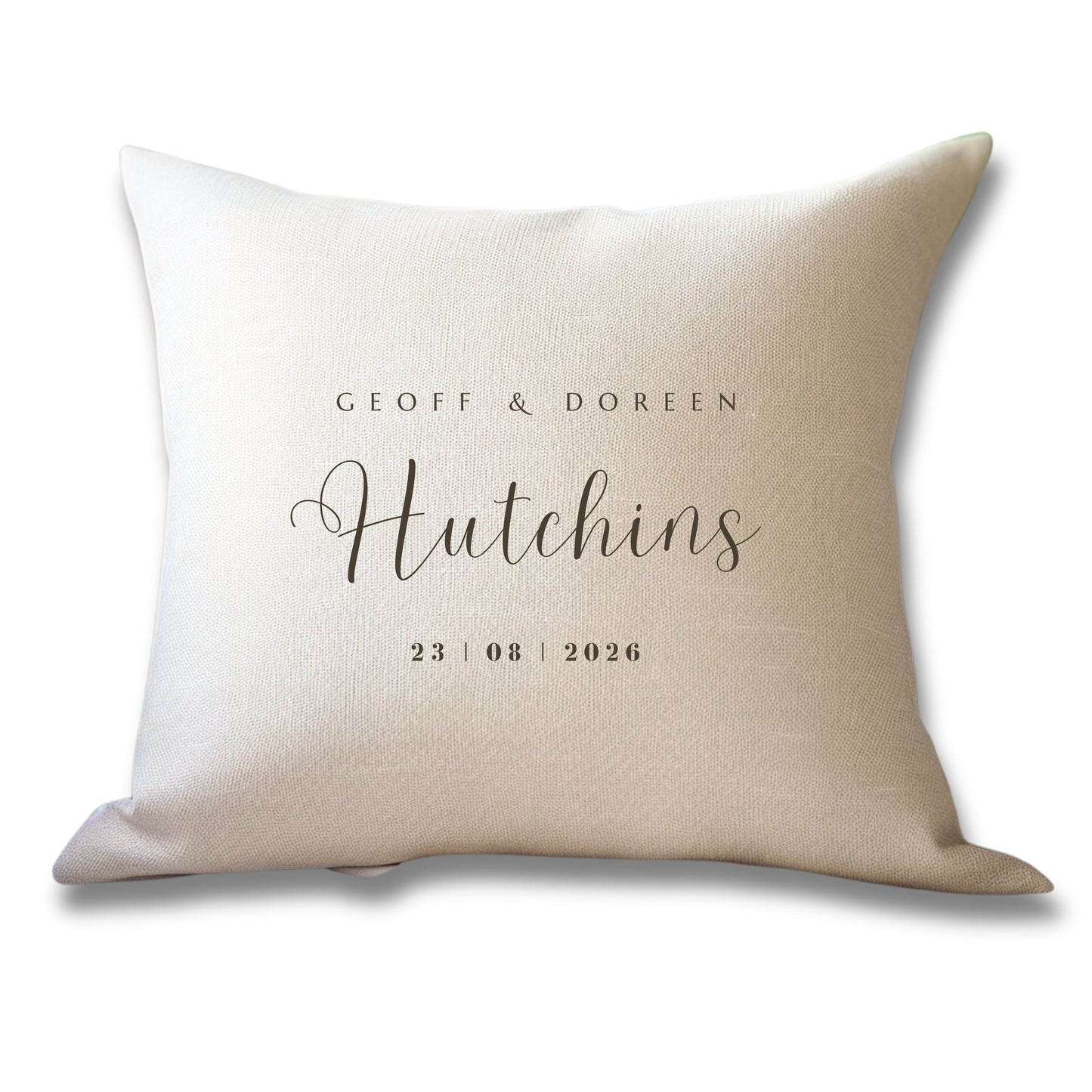 Personalised Surname Wedding Cushion