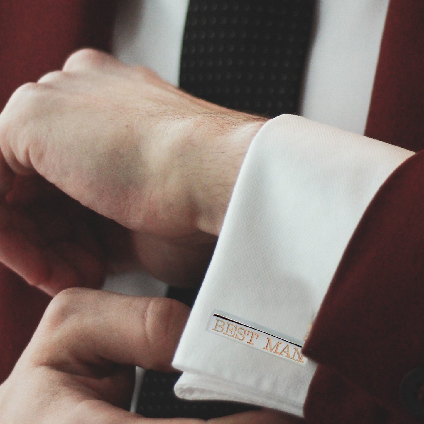 Personalised Clarendon Bar Cufflinks - Wedding