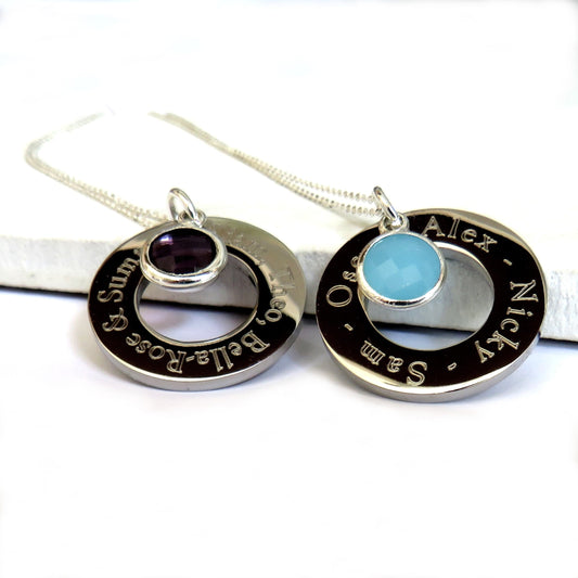 Personalised Infinity Birthstone Necklace