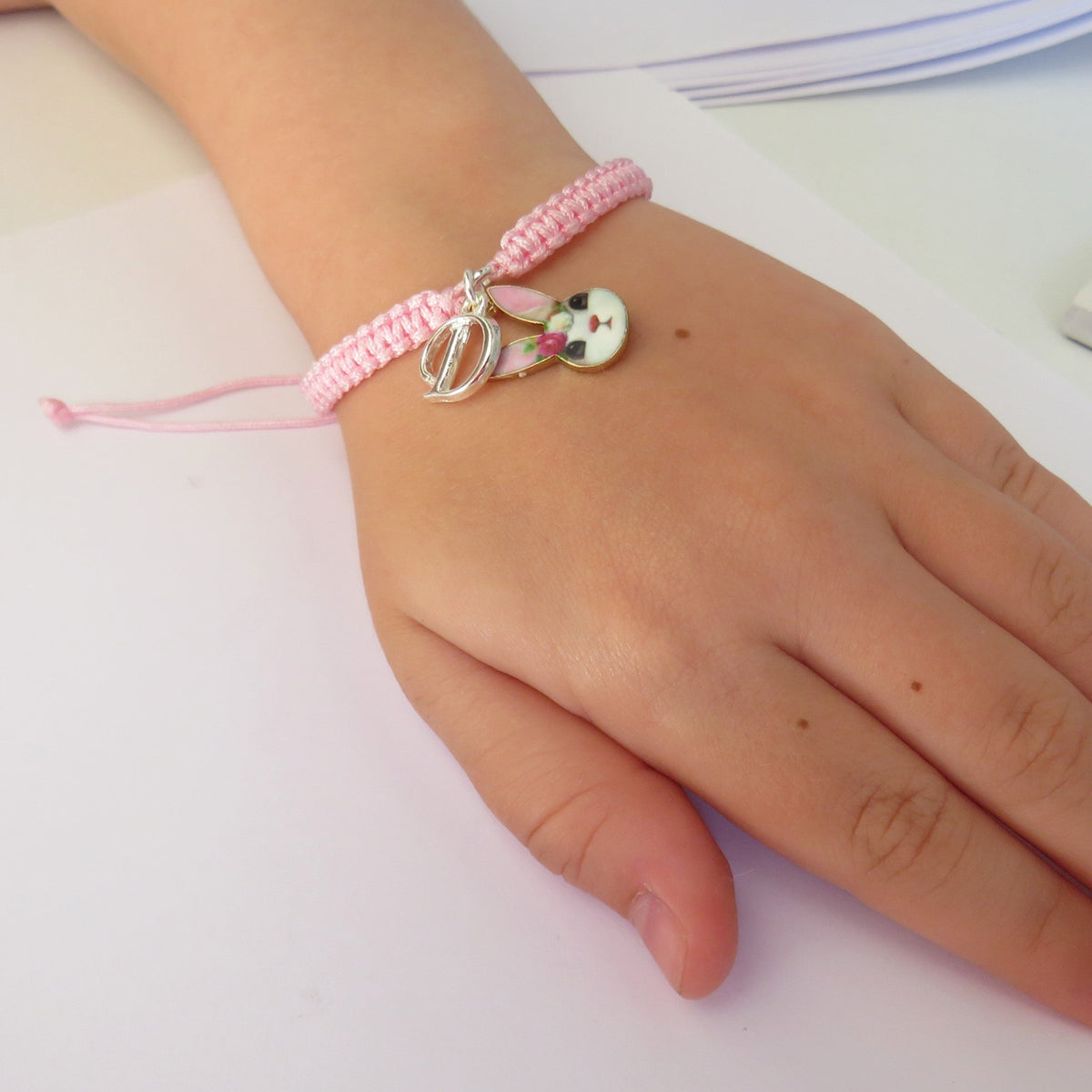 Personalised Children's Initial Bunny Friendship Bracelet