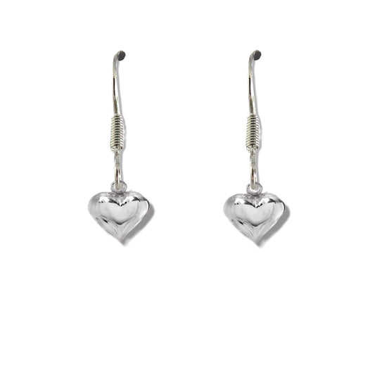 Girls Mini Puff Heart Drop Earrings - Gifts for Kids