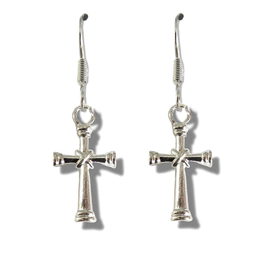Cross Drop Earrings | Holy Communion Baptism Gift