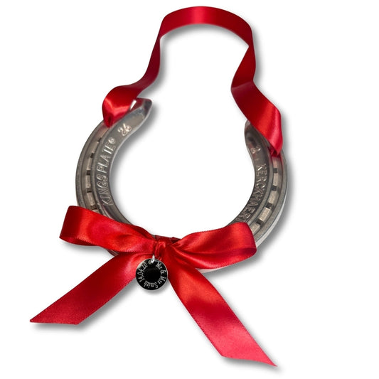 Personalised Wedding Horseshoe with Red Ribbon - Wedding Gift Handmade UK