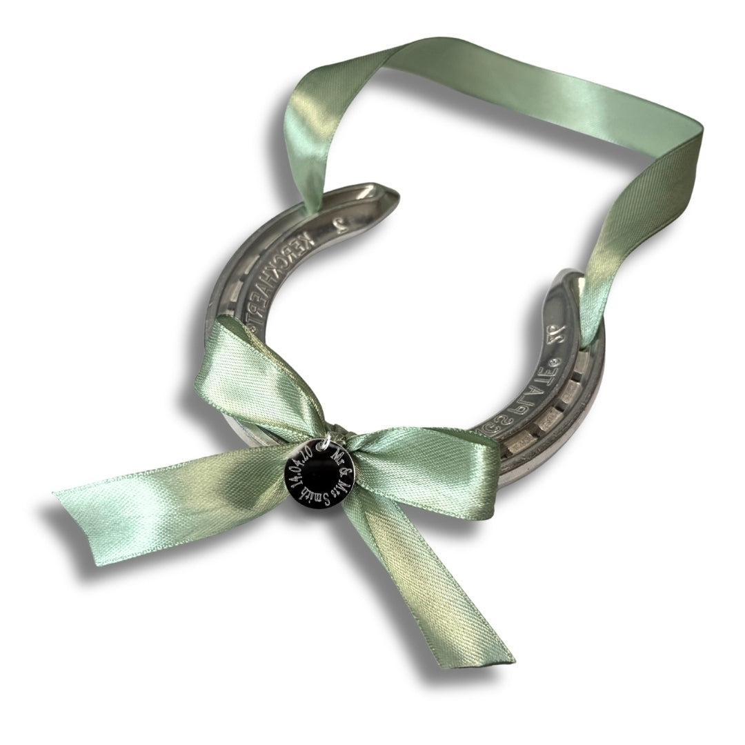 Personalised Wedding Horseshoe - White, Red, Sage Green, Teal